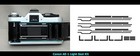 Canon Ae-1 Program Light Seal Kit Black Pre-cut For Film Camera 3 Pcs