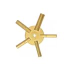 2pc Brass Clock Winding Keys With Five Pronged Even   Odd Numbers - Clock Keys