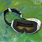 Vtg Smith Optics Usa Made White Snow Ski Snowboarding Goggles Retro Throwback