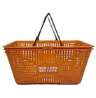 Odd Lots Big Lots Shopping Basket 1991 Metal Handles Orange Plastic Esselte Rare