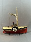 Antique Tin Toy Boat By Lefevre Made In France 1900 Clockwork Vintage