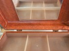 Vintage 1940s Vacationer Train Case Brown Two Tone Makeup Suitcase Mirror Tray