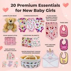 Joyful Arrival Deluxe Baby Girl Gift Basket   20-piece Newborn Baby Girl Gift   