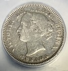 1870 Canada 10 Cents Wide 0 Icg Fine Damaged Queen Victoria Silver Dime