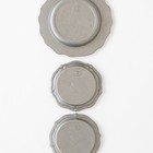 Oneida Pewter Plates Set Of 3     Cambridge Colonial Scalloped Edge Usa Vintage
