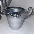 Vintage Cromwell Mfg Corp  Chromium 3 Piece Tea Set   Oneida Tray
