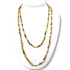 Vintage Collectable Multicolor Greek Glass Agate Trade Heishi Beads Necklace