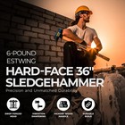 Estwing 6 Pound Head Hard Face Stake Sledge Hammer With 36 Inch Hickory Handle