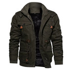 Men s Thick Hooded Winter Jacket Work Coat Warm Plush Parka Tactical Bomber