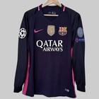 Neymar Jr  11 Fc Barcelona 2016 17 Ucl Men   s Long Sleeve Soccer Jersey