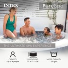 Intex 28439ep Purespa Plus Greywood Inflatable Bubble Jet Spa  77x28  for Parts 
