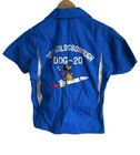 Vtg 60   s Uss Goldsborough Stitched Snoopy Rocket Rockabilly Bowling Shirt Size M