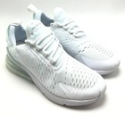 new  Youth Grade-school Boy Nike Air Max 270 J  gs  White white  943345 103 