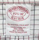 Brooks Brothers Shirt Men 15 5 X 32 Traditional  White Black Plaid  No Iron  Euc