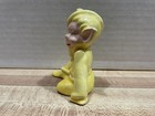 Vintage Yellow Elf gnome pixie Figurine Ceramic