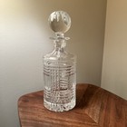Ralph Lauren Crystal Glen Plaid Round Decanter Stunning Heavy Classic