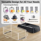 Spacehacks 12-in-1 Vegetable Chopper  Kitchen Gadgets With 7 7 Blades  Gray