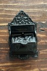 Vintage Cast Iron Match Holder Wall Safe Cherub   Venus Motif 6   x3 5   x2   