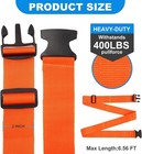 4 Pack Travel Luggage Suitcase Strap Adjustable Durable Belt With Name Card Tag
