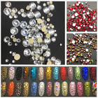1440pcs Mix Size Glass Crystal Colour Rhinestones Flatback Round Nail Art Stones