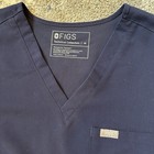 Figs Women   s Scrubs Set Technical Collection  Navy Top   Pants Size M petite