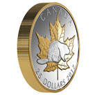 Beaver Maple Leaf Timeless Icons 2017 Canada 1oz  9999 Pure Silver  25 Coin