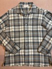 Vintage 50s Mcgregor Green Plaid Flannel Shirt Loop Collar Mens M Rockabilly
