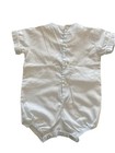 Vintage Easter Baby Boys Romper Baby Blue Bunny Pocket 6-12 Months