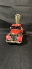 Red Metal Vintage retro Truck Table Lamp  Corded On off Switch  Bulb