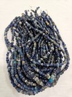 Antique Dark Blue Djenne Nila Glass Beads 9 Strands 2880 pc Bulk 3mm-5mm