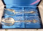 David Orgell Vintage Sheridan Silver Plated Serving Fork And Spoon Set With Case