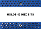 4pcs 1 4  Magnetic Hex Bit Holder Rack Organizer 172 Holes 1 4  Drill Bit Holder