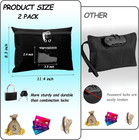 2 Pack Cash Bag With Lock And 2 Keys - 11 4 X 8 3 Inch Canvas Money Bag - Black