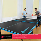 Official Size Indoor Tennis Ping Pong Table 2 Paddles Balls Black blue Sports