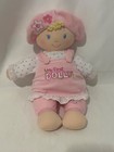 Gund My First Dolly Lovey Plush Stuffed Baby Doll Blond Hair Pink Dress 13  