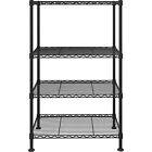 4 Tier Adjustable Steel Wire Shelving Rack For Small Space Corner Metal Storage