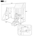 Wooden Outdoor Swing Set 3 In 1 Swing Set Outdoor Children s Playset With Slide