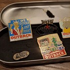 Lot Of Vintage Collectible Restaurant Pins     Outback Steakhouse   Big Green Egg