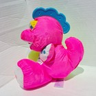 Vtg 1991 Fisher Price Dino Roar Baby Puffalump Dinosaur Plush Neon Pink Excellen