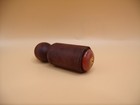 Vintage Larger Glass   Wood Circle Bloop Sealing Wax Seal Stamp