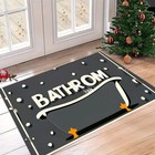 Home Bathtub Pattern Floor Mat Rug Non-slip Quick Dry Doormat Home Decor