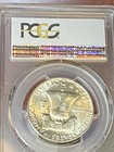 1954-d 50c   Silver Franklin Half Dollar   Pcgs Ms 64   Fbl   Denver Mint