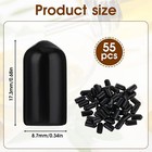 55pcs Pourers Dust Covers Rubber Liquor Covers Pour Pouts For Syrup Bottles Oil