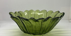 Vintage Indiana Glass Avocado Green Lily Pons  Bowl   7    X 2 5 