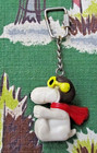 Vintage Plastic Flying Ace Snoopy Keychain