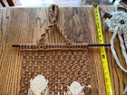 Pair Of Vintage 1970 Macrame Owl Wall Art Hanging Boho Mid Century