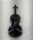 Mendini By Cecilio Black Right-handed 4 String Acoustic Violin In Carrying Case