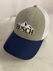 Busch Beer Hat Cap Adjustable Brand New W Tags Trucker Hat Grey white blue