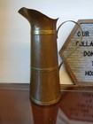 Vintage Copper Brass Banded Pitcher W  Handle 10 5 