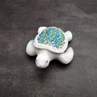 Sea Turtle Blue Green Mosaic Shell Figurine  1 Figure Approx  5  Inches Long  